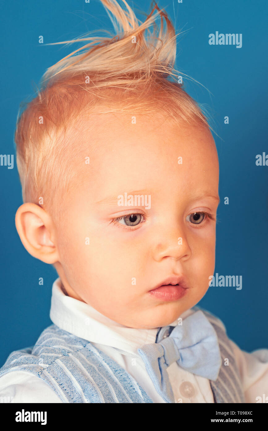 Hair Styling Products Small Child With Messy Top Haircut Small