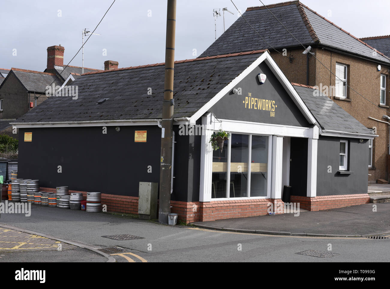 The Pipeworks Bar in Pont-y-Clun number 3798 Stock Photo