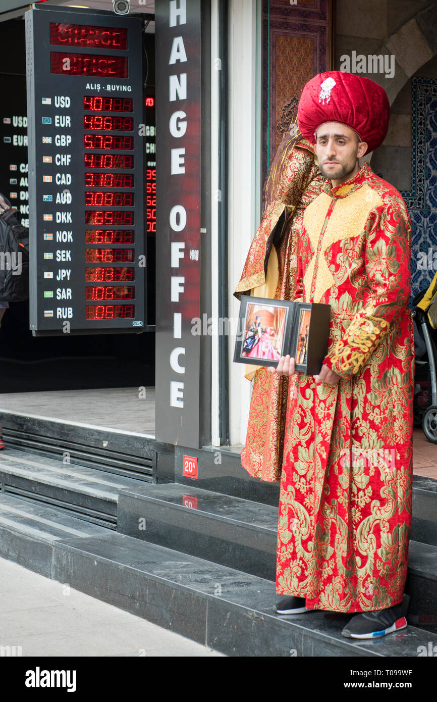 Türkei, Istanbul, Sultanahmet, Divanyolu, Wechselstube Stock Photo