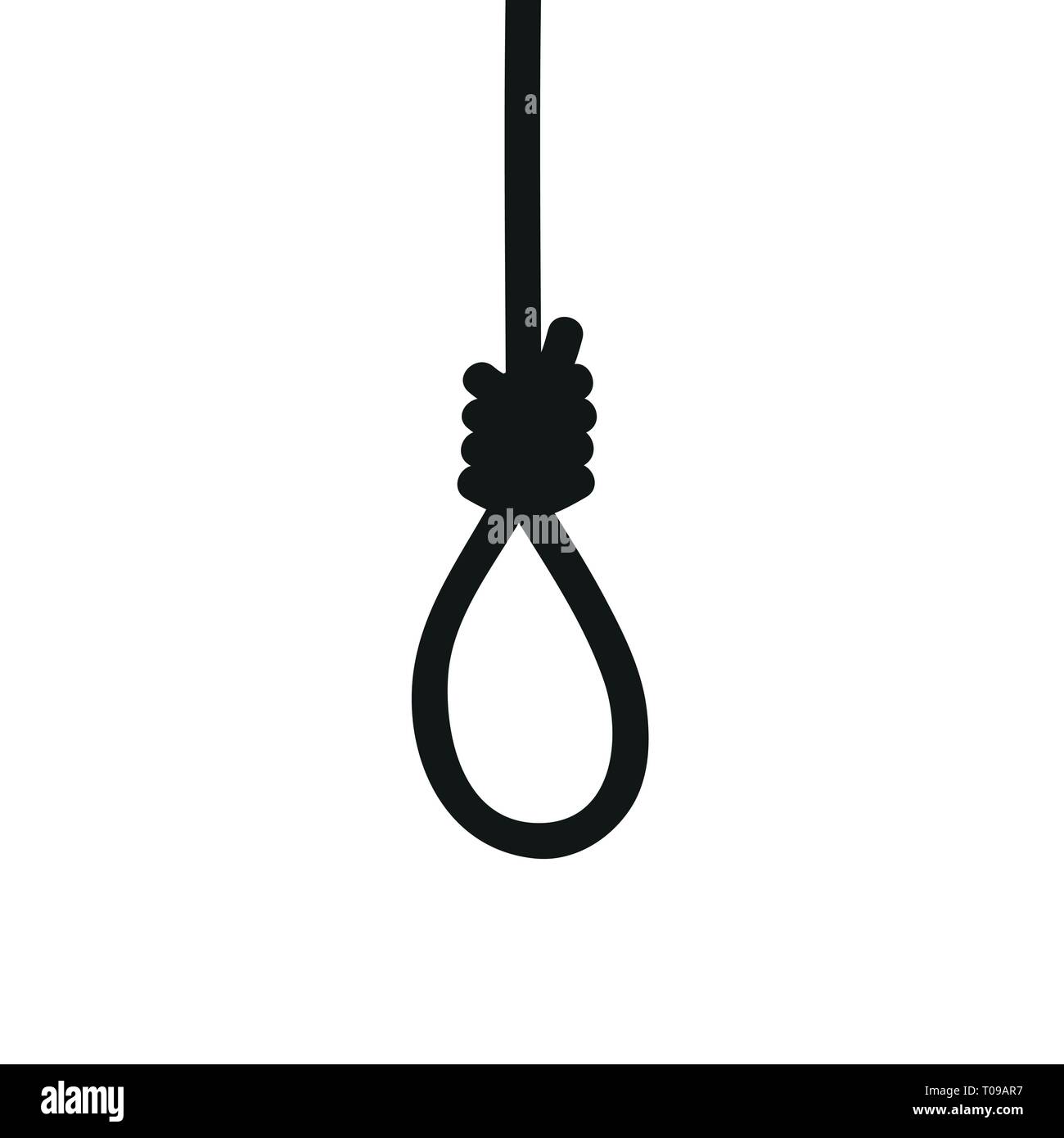 gallows with rope noose on white background vector illustration EPS10 Stock Vector