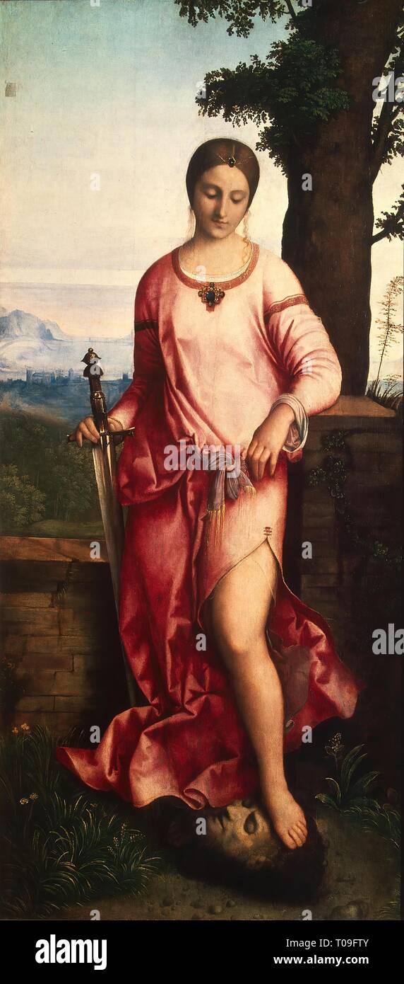 'Judith'. Italy, 1504. Dimensions: 144x68 cm. Museum: State Hermitage, St. Petersburg. Author: Giorgione (Giorgio Barbarelli da Castelfranco). GIORGIONE. Stock Photo