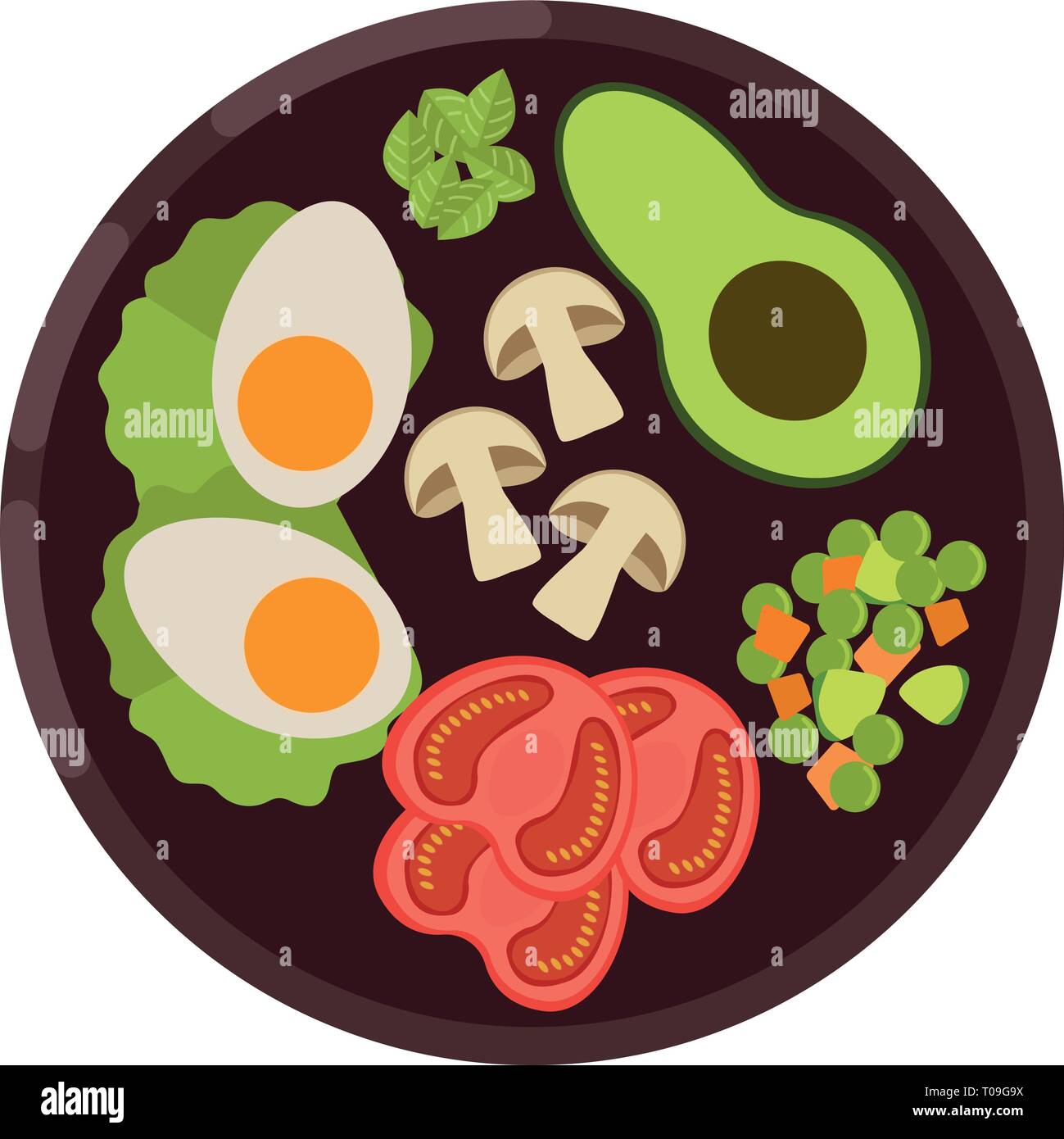 Menu concept. Dinner menu. Soup in flat style. Vector illustration. Stock Vector