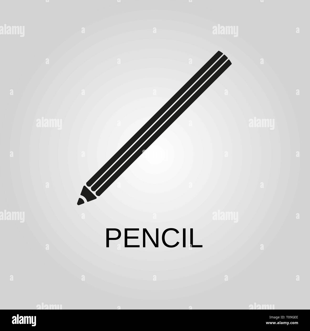 Pencil icon. Pencil symbol. Flat design. Stock - Vector illustration. Stock Vector