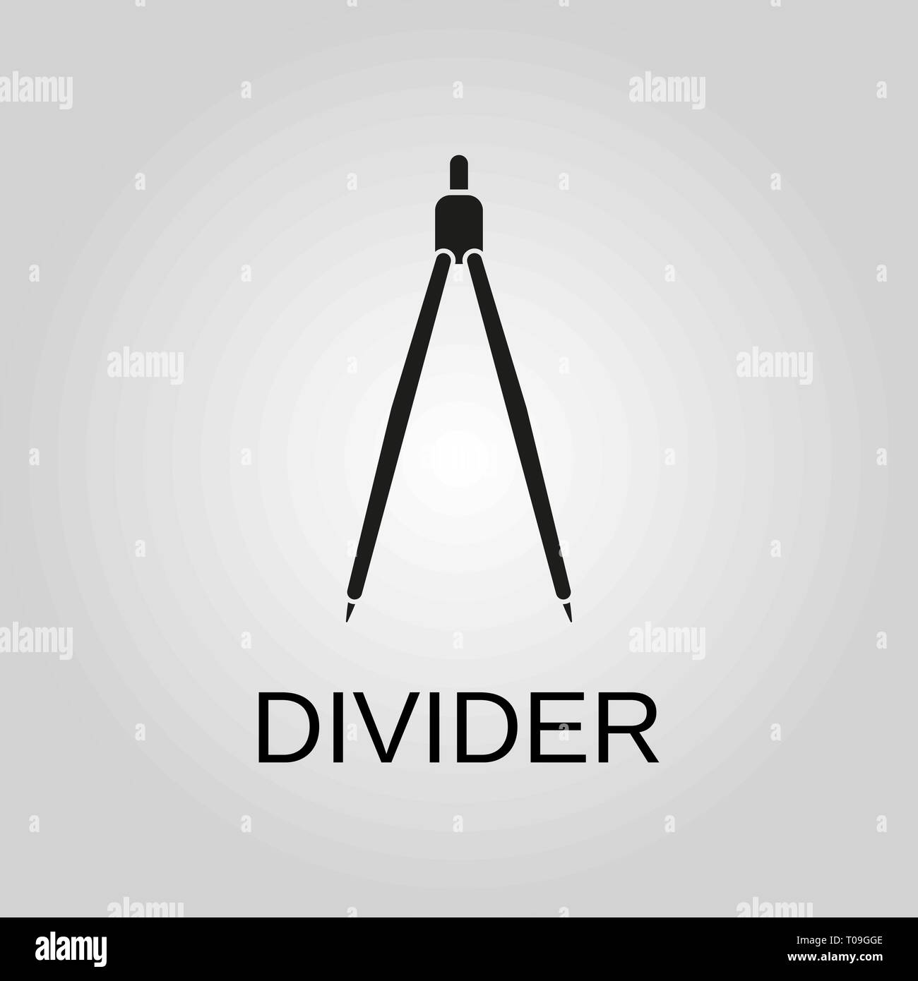 Divider icon. Divider symbol. Flat design. Stock Vector illustration