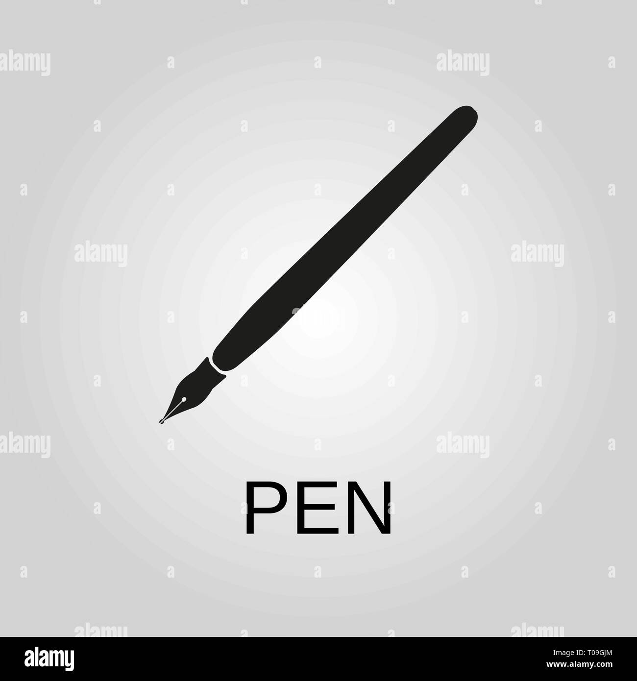 Pen icon. Pen symbol. Flat design. Stock - Vector illustration. Stock Vector