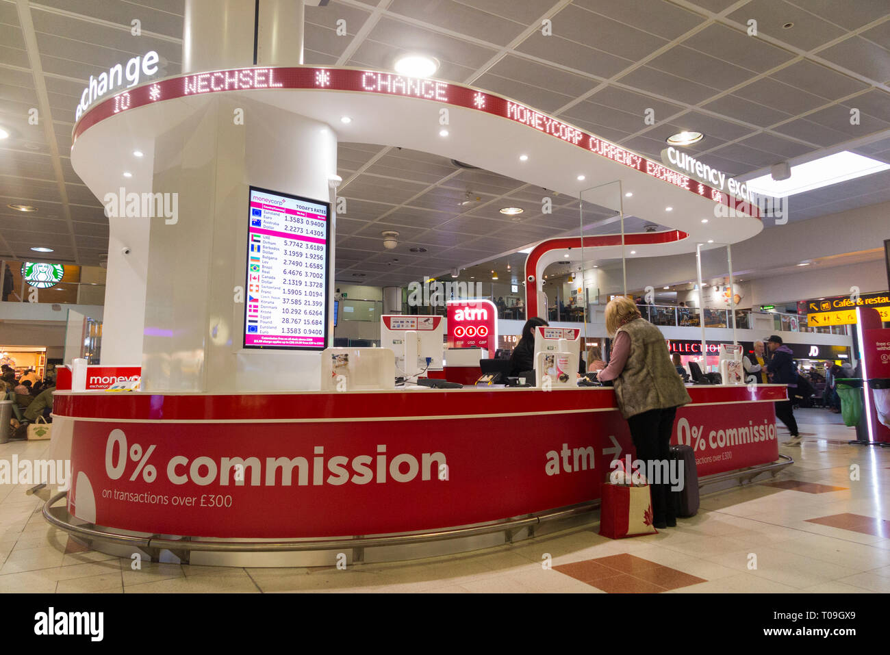 Bureau De Change Office Operated By Moneycorp North Terminal Gatwick Airport London Uk 104 Stock Photo Alamy