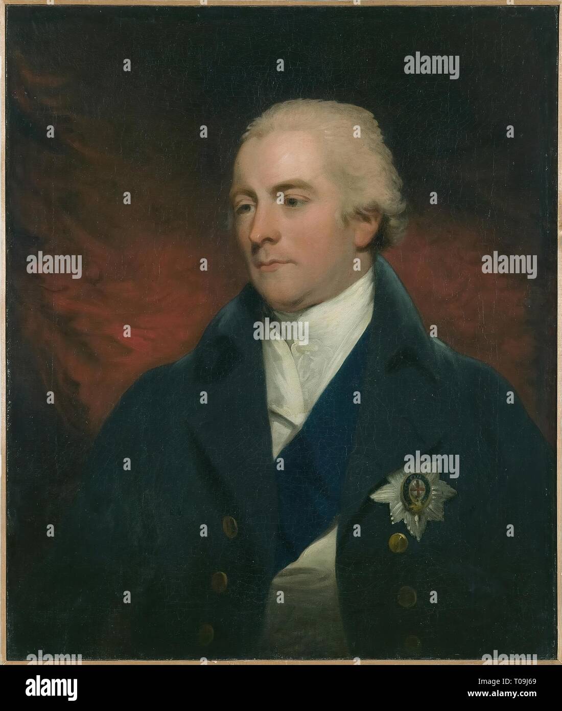 'Portrait of George John, 2nd Earl Spencer (1758-1834)'. Great Britain, 1802. Dimensions: 77x64 cm. Museum: State Hermitage, St. Petersburg. Author: JOHN HOPPNER. Stock Photo
