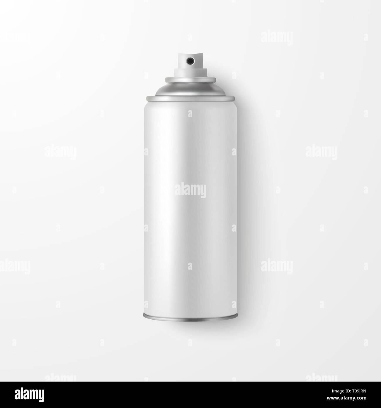 Vector 3d Realistic White Blank Spray Can, Spray Bottle Closeup ...