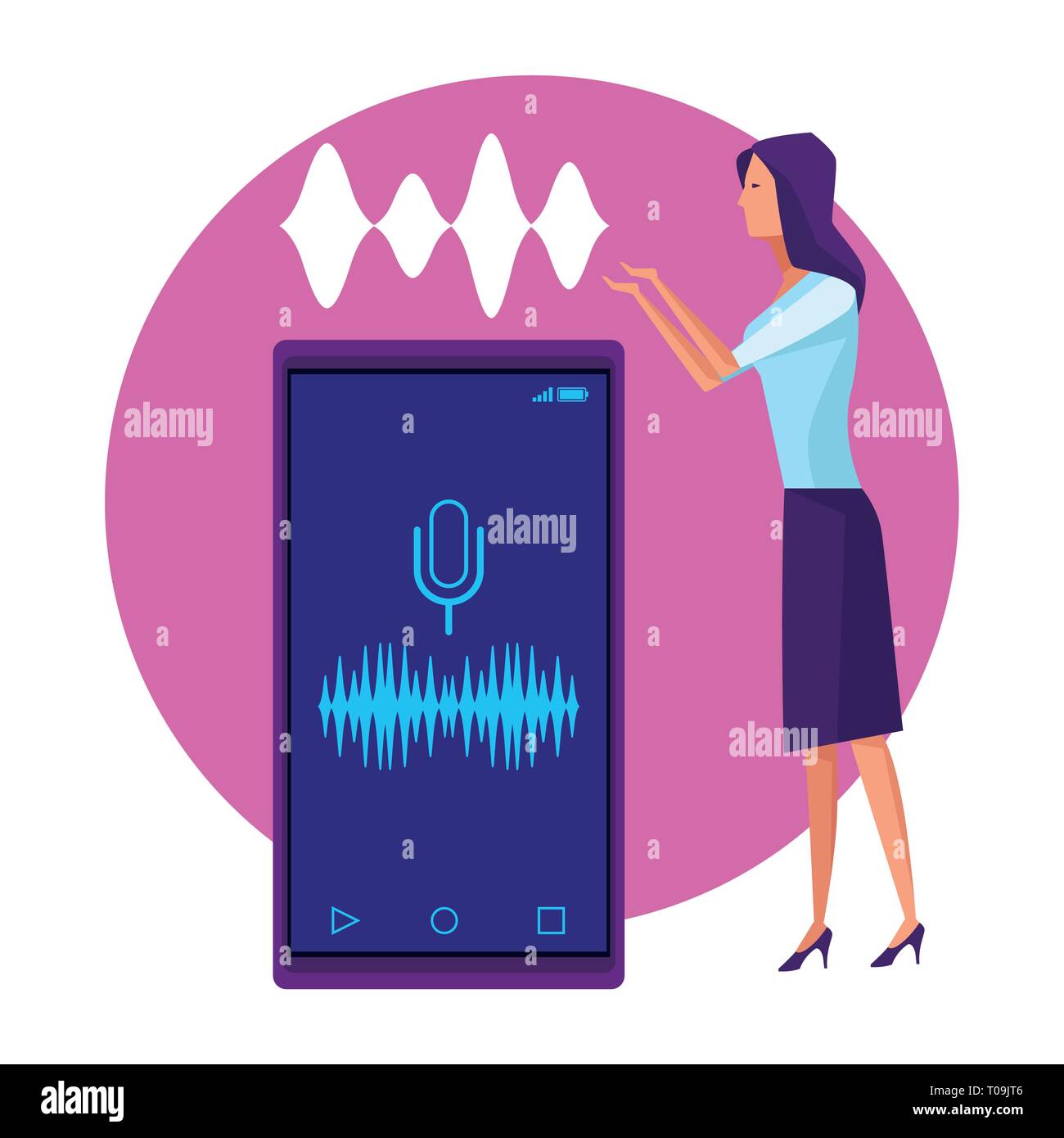 People using voice recognition Stock Vector Image & Art Alamy