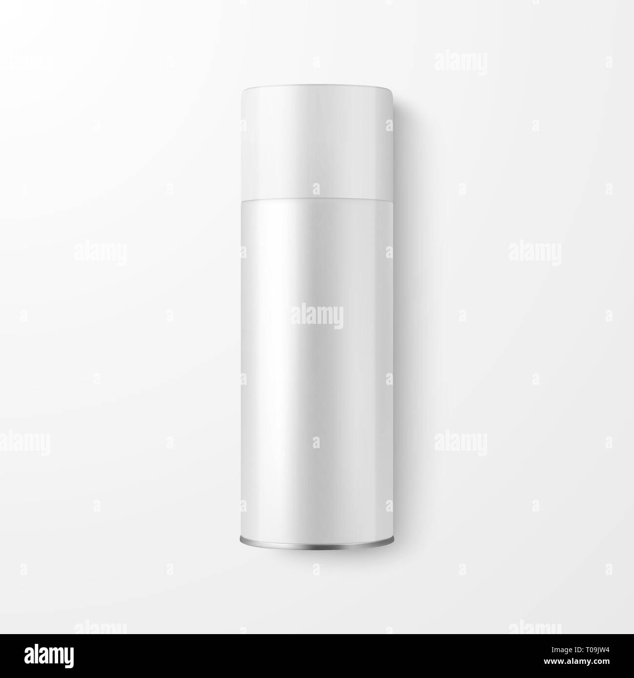 Vector 3d Realistic White Blank Spray Can, Spray Bottle Closeup ...