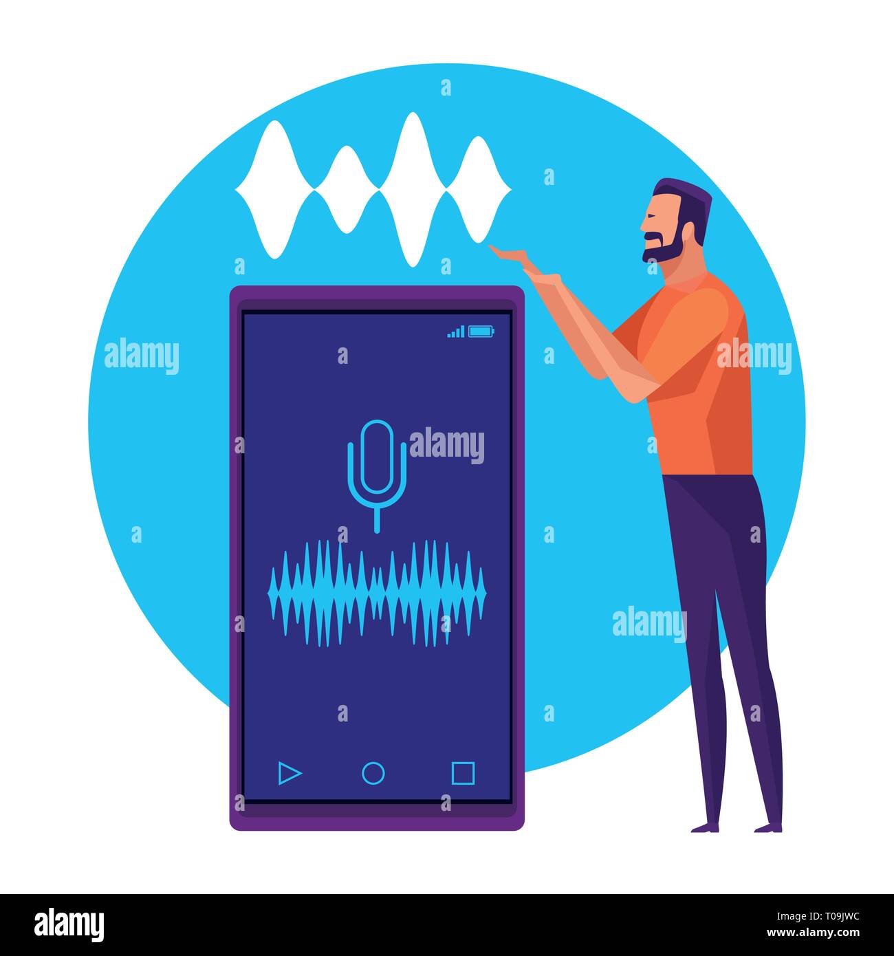 People using voice recognition Stock Vector Image & Art - Alamy