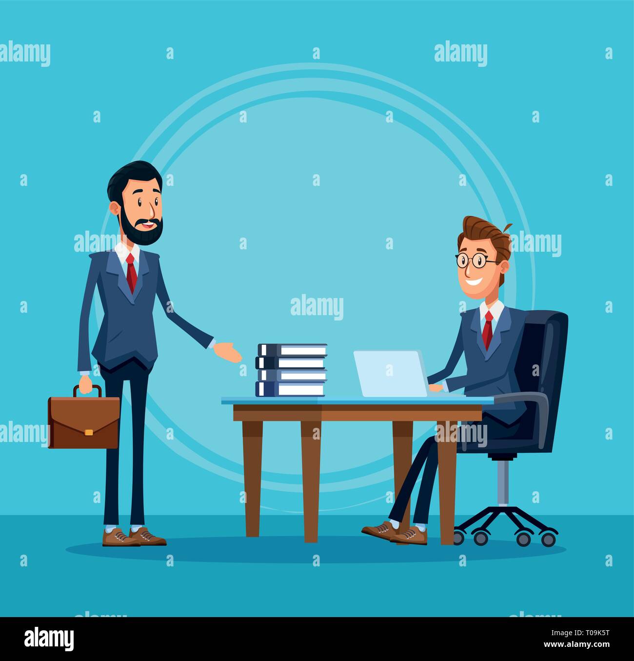 Businessman bankers cartoon Stock Vector Image & Art - Alamy