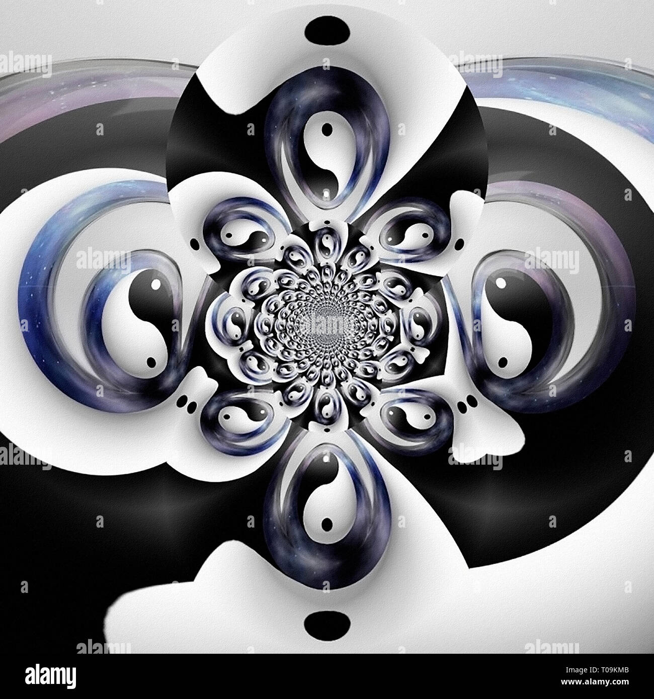 Yin Yang sign fractal Stock Photo - Alamy