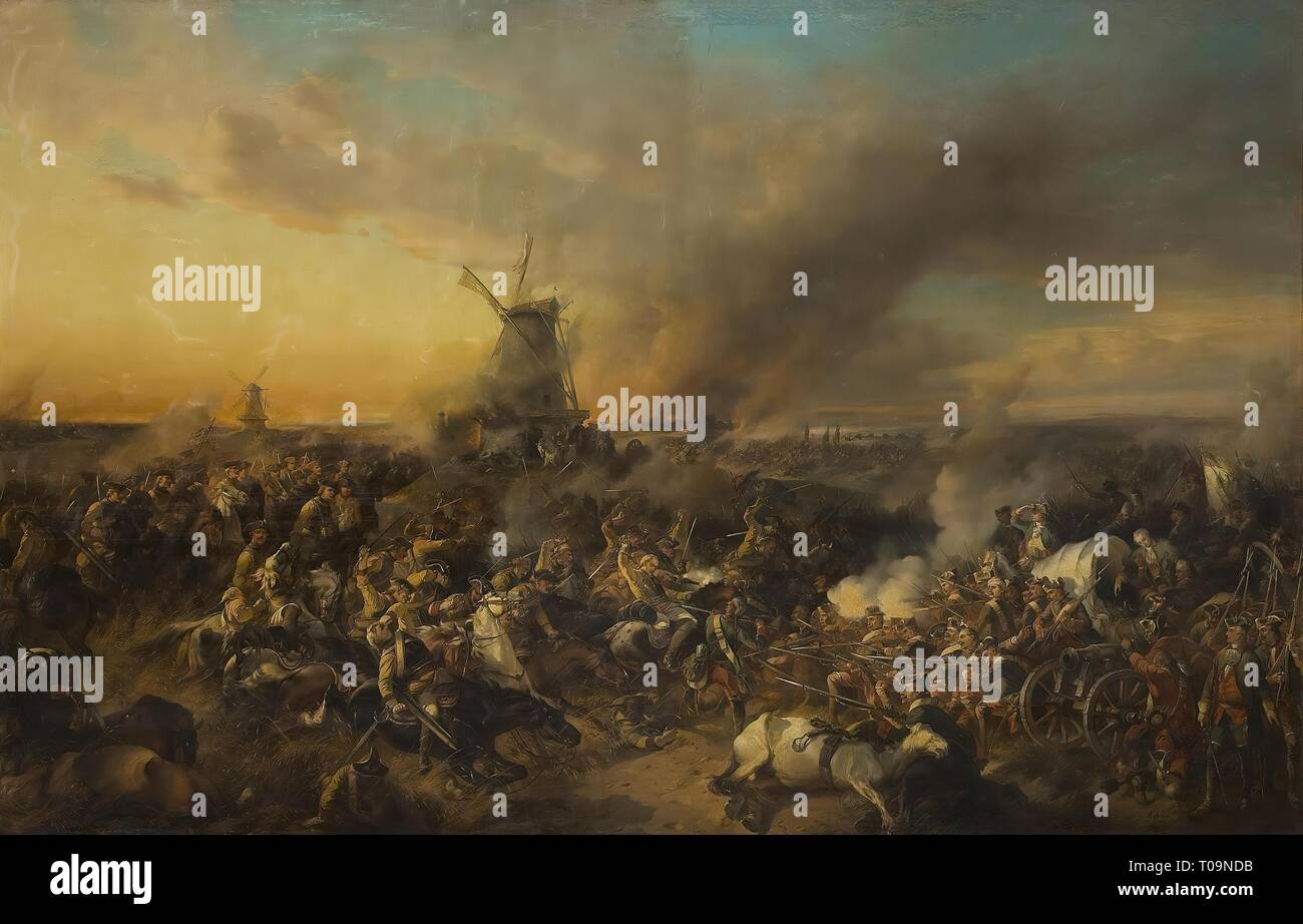 'Battle of Zorndorf on 14 August 1758'. Russia, 1852. Dimensions: 219x343 cm. Museum: State Hermitage, St. Petersburg. Author: ALEXANDER VON KOTZEBUE. Stock Photo