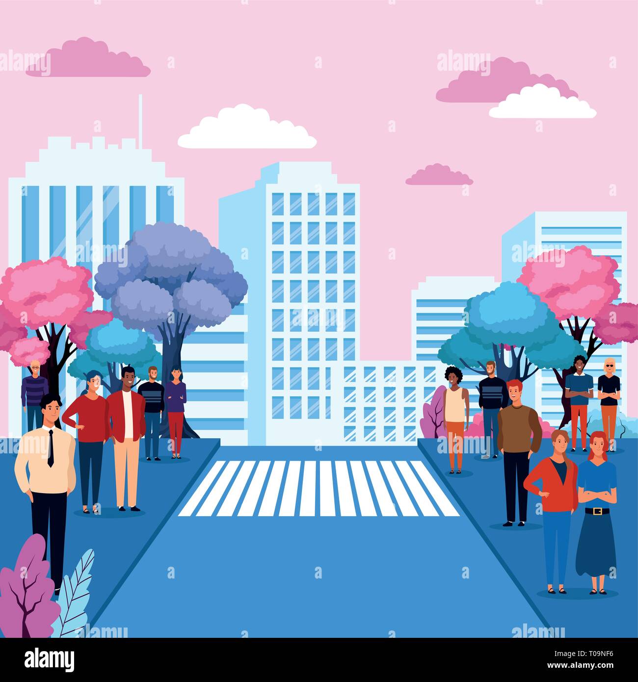 People in the city park Stock Vector Image & Art - Alamy