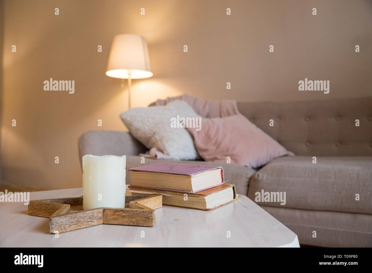Scandinavian Interior Brown Wall In Living Cozy Room