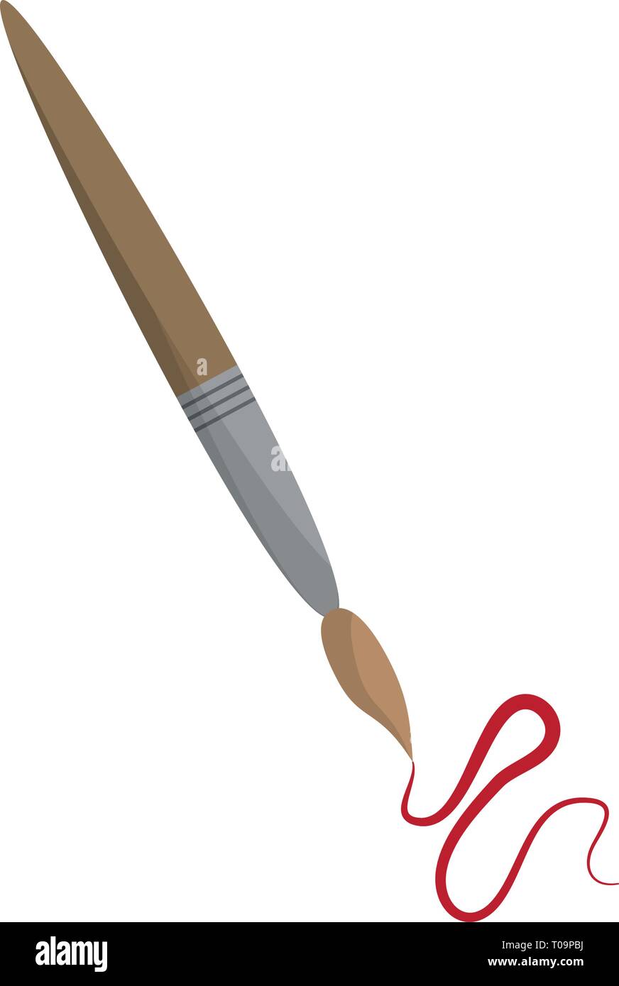 Paint brush drawing cartoon Stock Vector Image & Art - Alamy