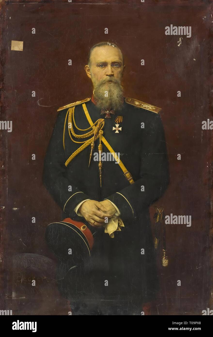 'Portrait of General Mikhail Chertkov'. Russia, 1889. Dimensions 151