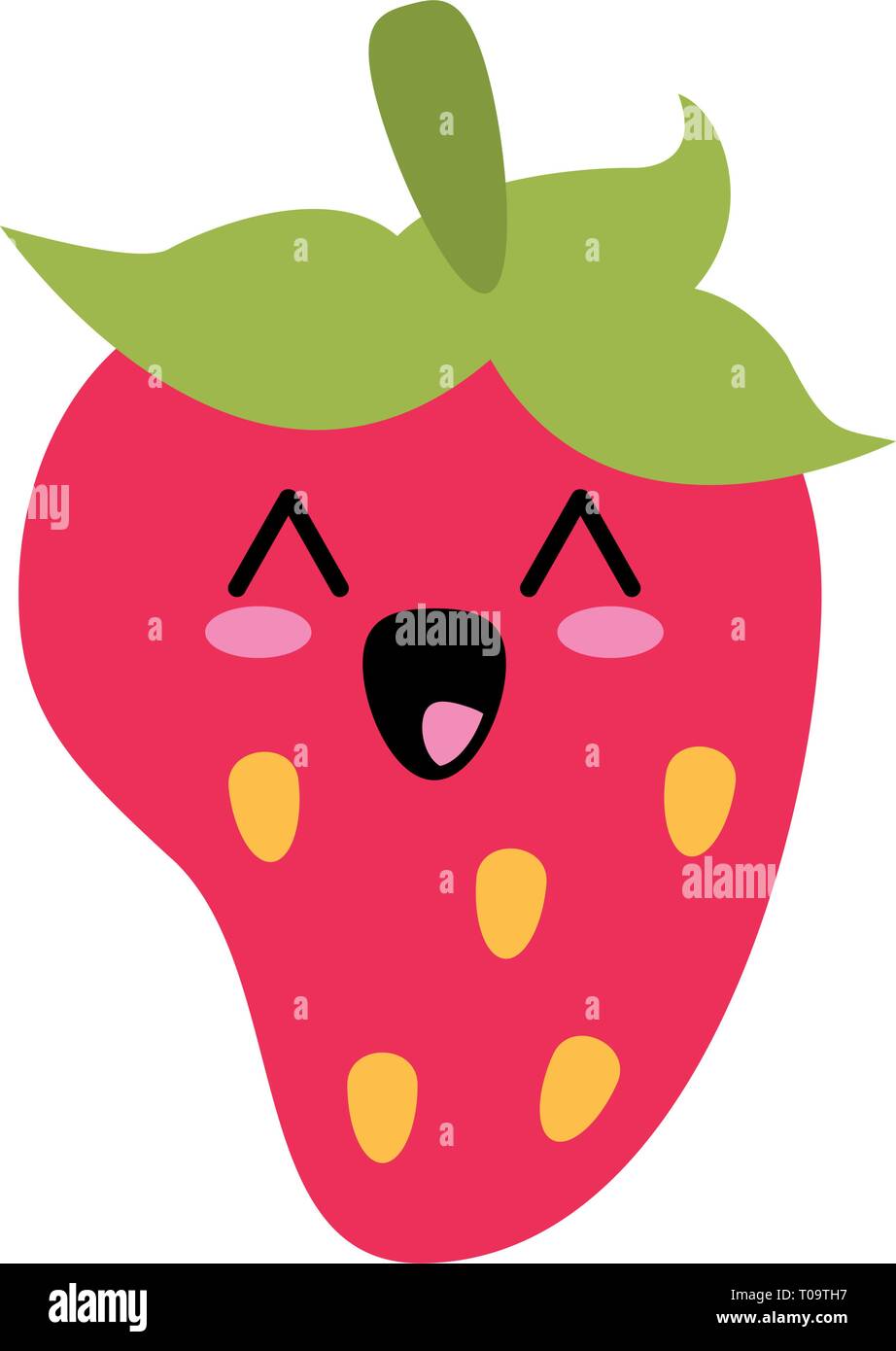 Strawberry kawaii cartoon Stock Vector Image & Art Alamy