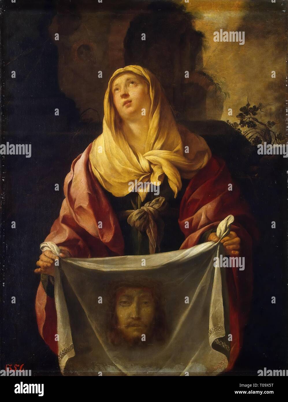 'St Veronica'. France, Circa 1633/1634. Dimensions: 127x98 cm. Museum: State Hermitage, St. Petersburg. Author: JACQUES BLANCHARD. Stock Photo