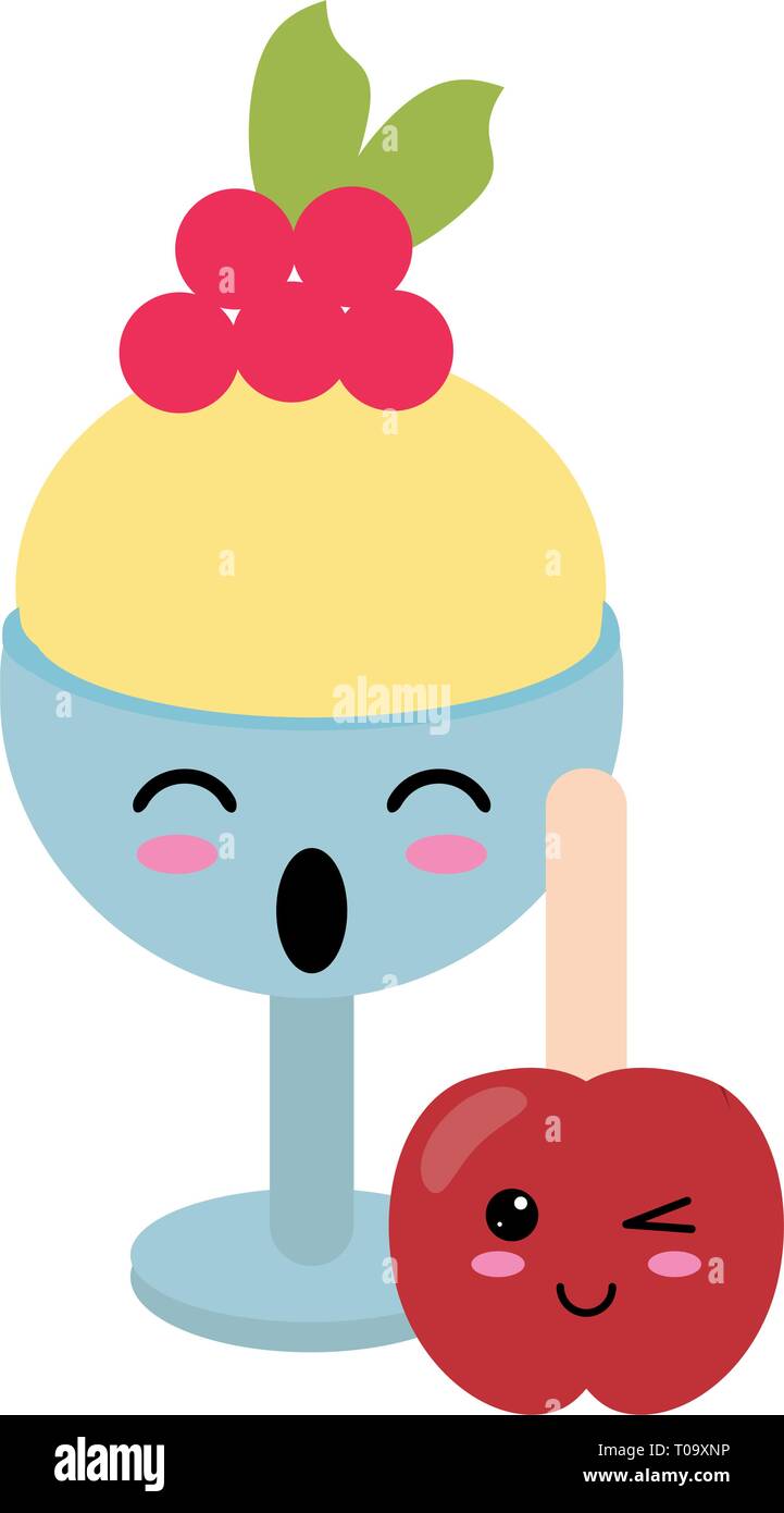 candy and desserts kawaii cartoon Stock Vector Image & Art - Alamy
