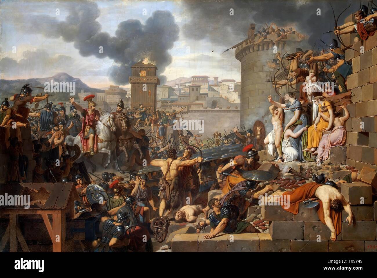 'Metellus Raising the Siege'. France, Before 1805. Dimensions: 53,5x80 cm. Museum: State Hermitage, St. Petersburg. Author: Armand-Charles Caraffe . Armand Charles Caraffe. Stock Photo