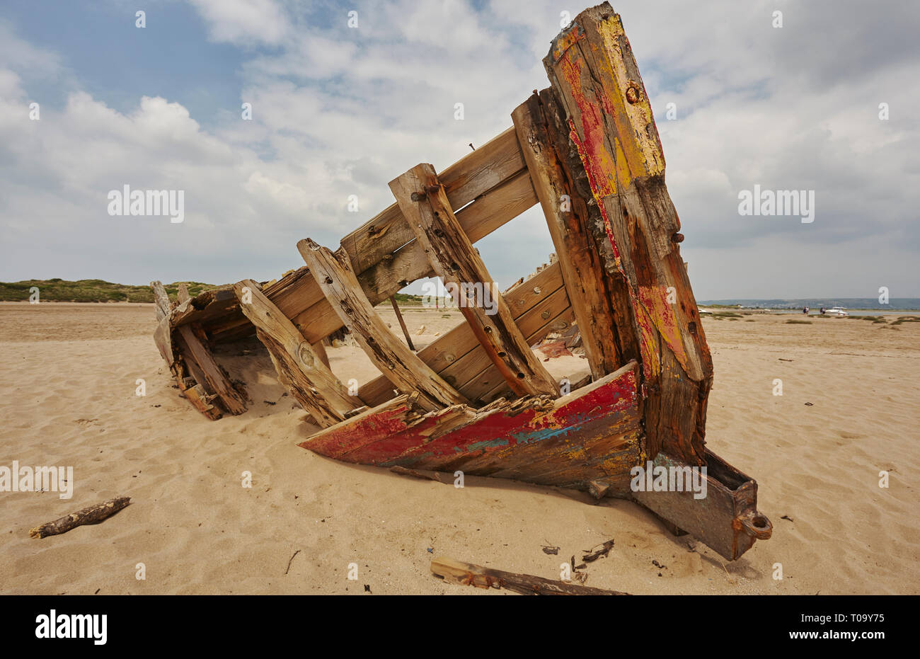 Wooden ship wreck aground hi-res stock photography and images - Alamy