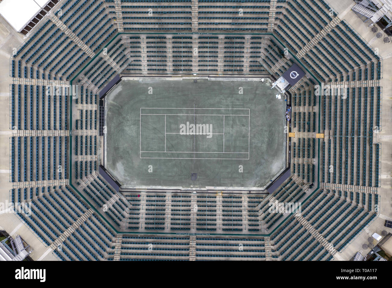 Daniel Island, South Carolina, USA. 16th Mar, 2019. March 16, 2019 - Daniel Island, South Carolina, USA: Aerial views of the Volvo Car Open Stadium in Daniel Island, SC. (Credit Image: © Walter G Arce Sr Aspdrones/ASP) Stock Photo