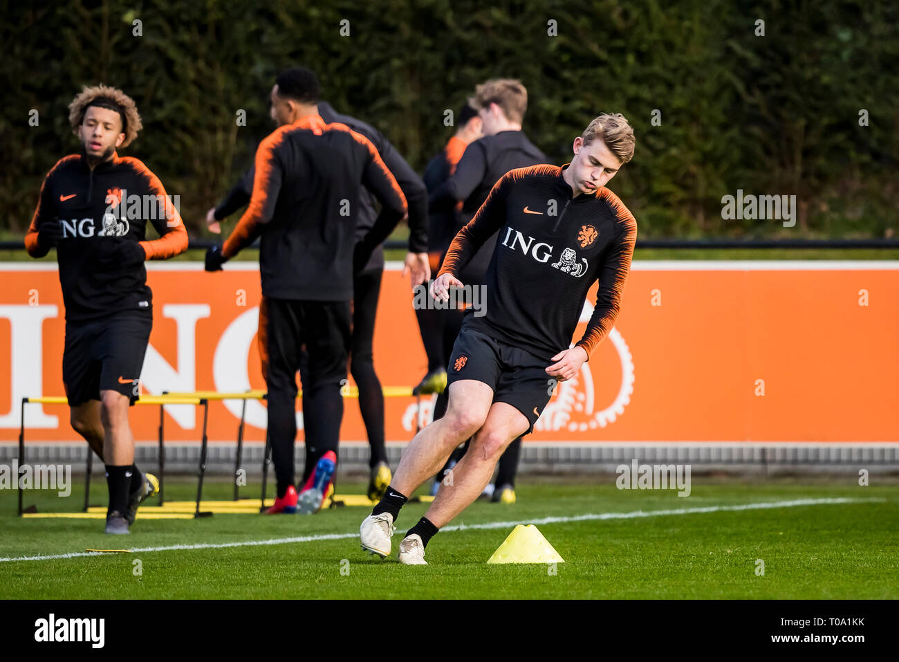 ZEIST, training Dutch team, Nederlands Elftal, football, season 2018-2019, 18-03-2018, KNVB Sports Centre, Matthijs de Ligt Stock Photo