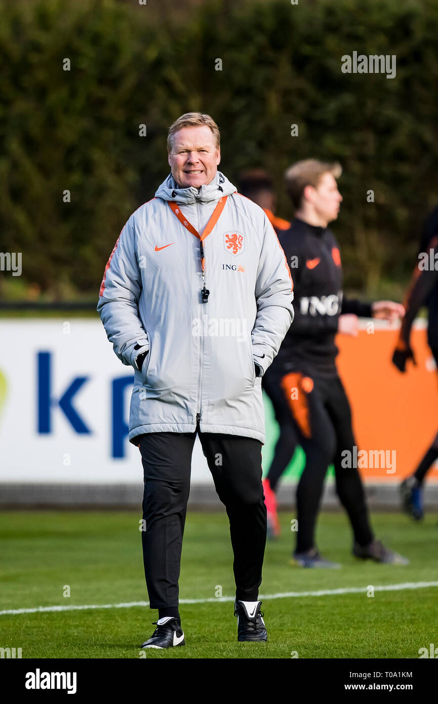 ZEIST, training Dutch team, Nederlands Elftal, football, season 2018-2019, 18-03-2018, KNVB Sports Centre, coach Ronald Koeman Stock Photo