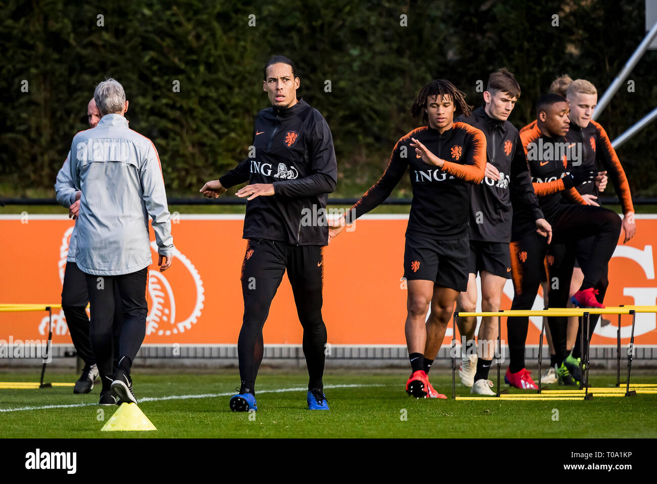 ZEIST, training Dutch team, Nederlands Elftal, football, season 2018-2019, 18-03-2018, KNVB Sports Centre, Virgil van Dijk Stock Photo