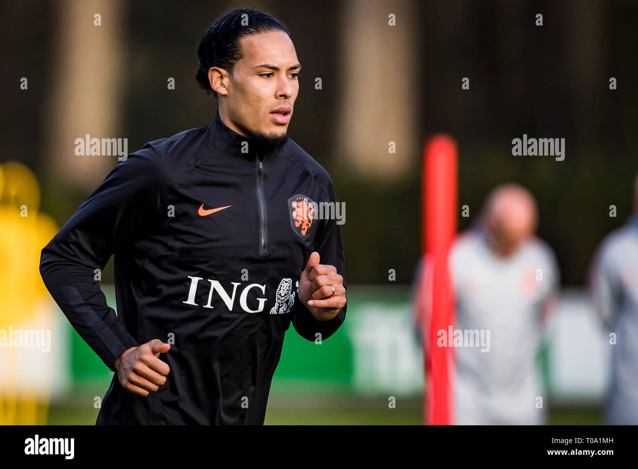 ZEIST, training Dutch team, Nederlands Elftal, football, season 2018-2019, 18-03-2018, KNVB Sports Centre, Virgil van Dijk Stock Photo