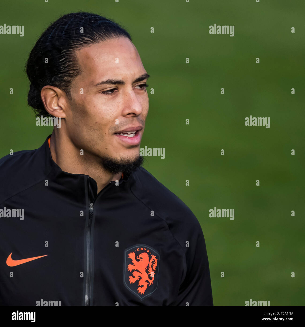 ZEIST, training Dutch team, Nederlands Elftal, football, season 2018-2019, 18-03-2018, KNVB Sports Centre, Virgil van Dijk Stock Photo