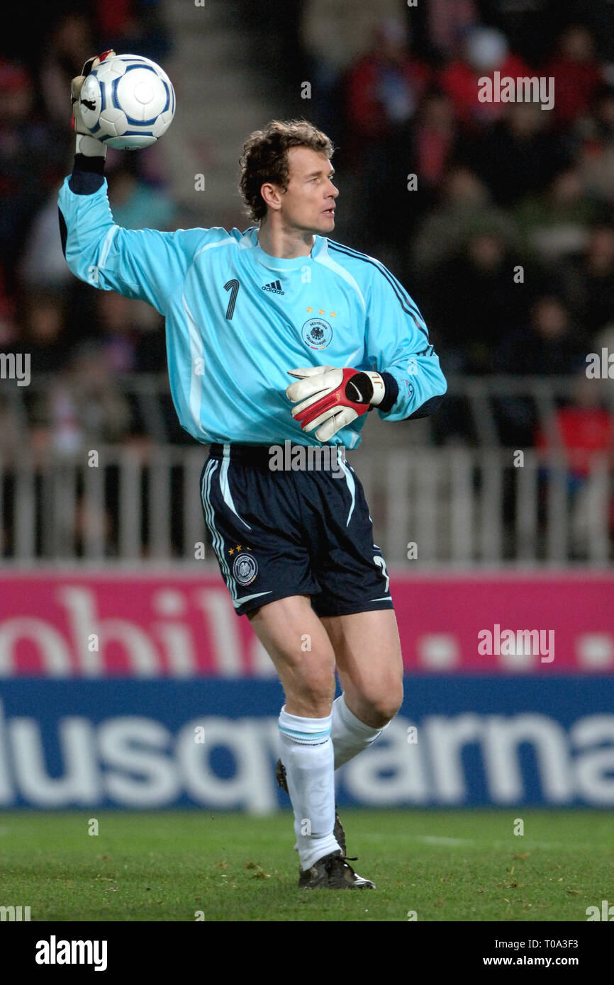 March 24, 2007 - Prague, Czech republic - Euro 2008 group D qualifying match between Czech Republic and Germany, 1:2, Toyota arena in Prague, 24 March 2007, CZE. Jens Lehmann, goalkeeper of Germany on training in Toyota arena. Photo Slavek Ruta (Credit Image: © Slavek Ruta/ZUMA Wire) Stock Photo