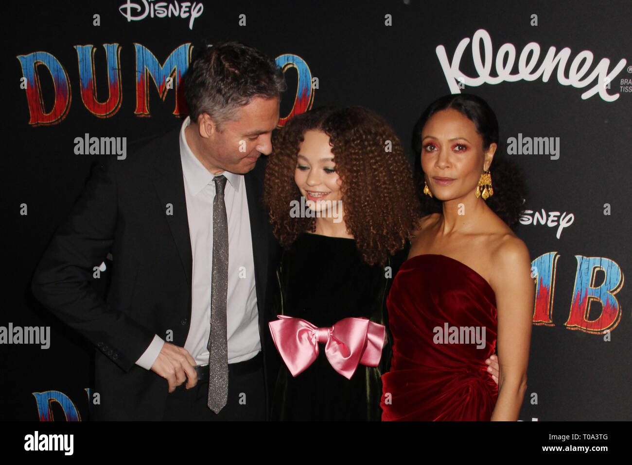 Ol Parker, Nico Parker, Thandie Newton  03/11/2019 The World Premiere of 'Dumbo' held at the El Capitan Theatre in Los Angeles, CA  Photo: Cronos/Hollywood News Stock Photo