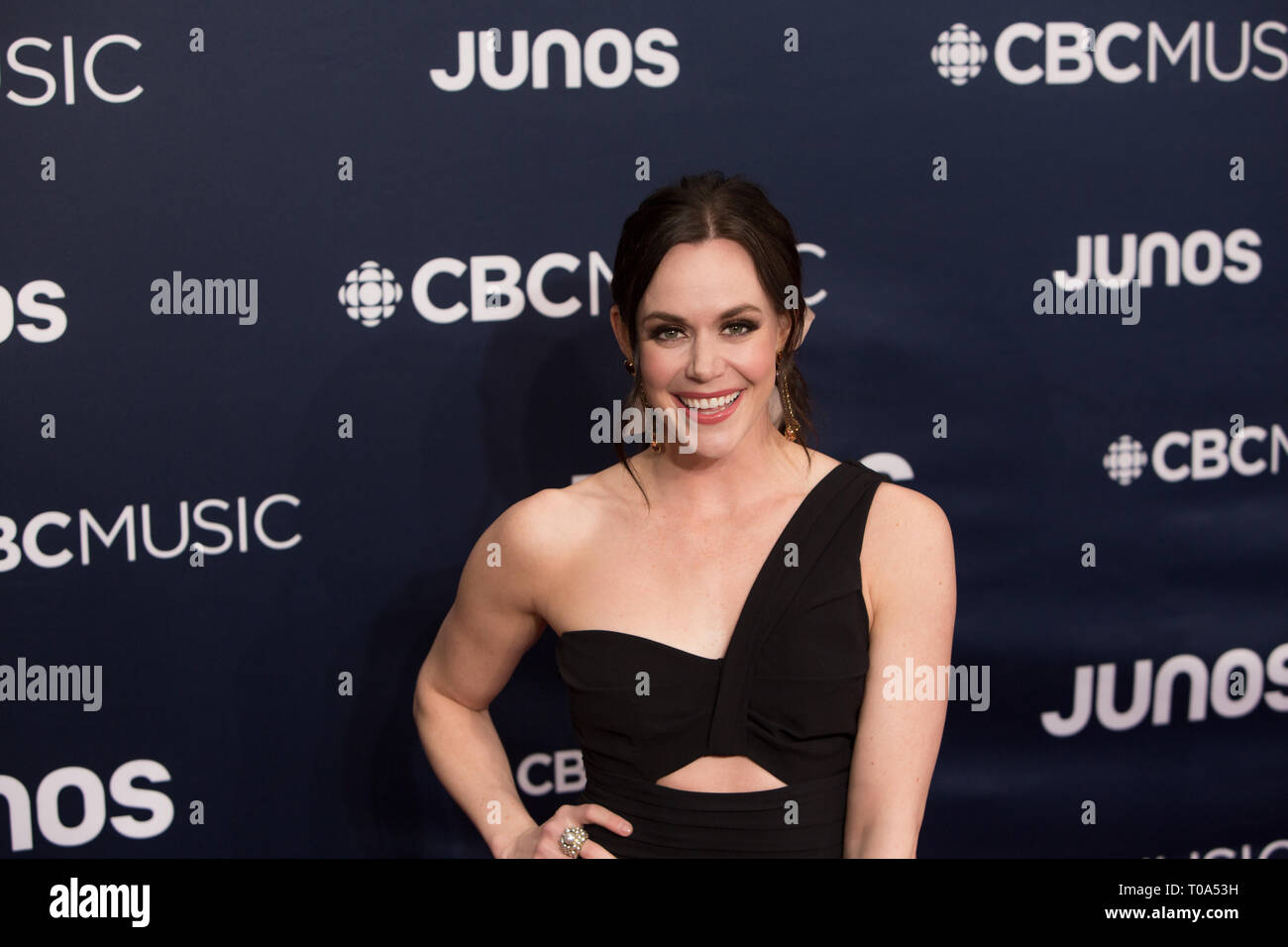 Budweiser Gardens, London, Ontario, CANADA. 17th Mar 2019. Olympic champion  ice dancer Tessa Virtue on the 2019 JUNO Awards red carpet at Budweiser  Gardens, in London, Ontario, CANADA Credit: topconcertphoto/Alamy Live News