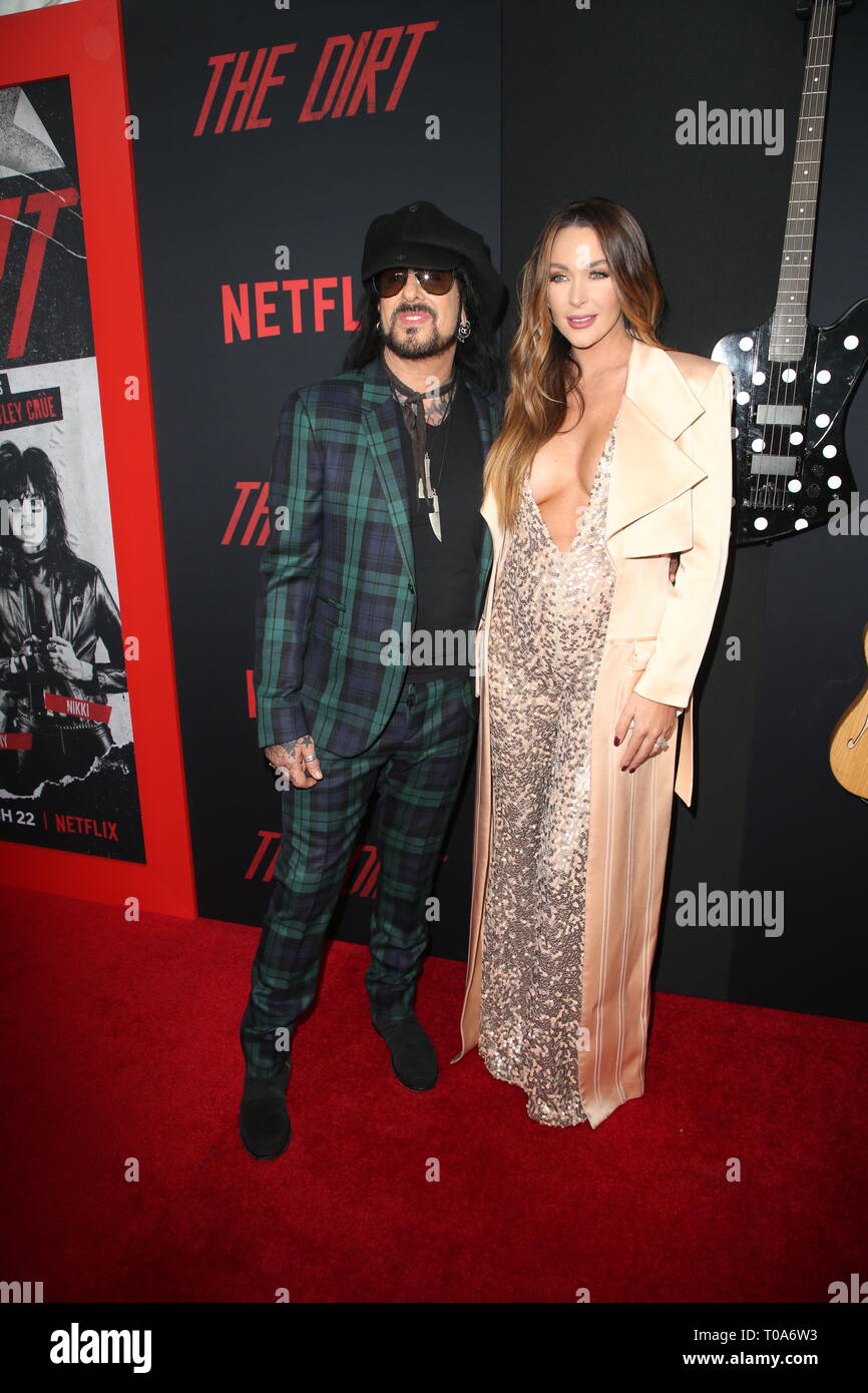 Los Angeles, Ca, USA. 18th Mar, 2019. Nikki Sixx and Courtney Sixx at