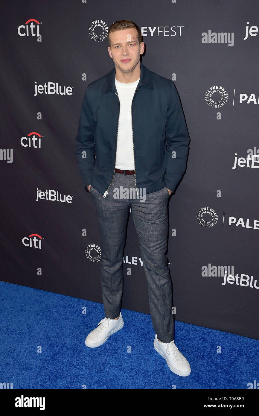 Los Angeles, USA. 17th Mar, 2019. Oliver Stark screeching the Fox TV series '9-1-1' at the 36th Paleyfest in 2019 at the Dolby Theater, Hollywood. Los Angeles, 17.03.2019 | usage worldwide Credit: dpa/Alamy Live News Stock Photo