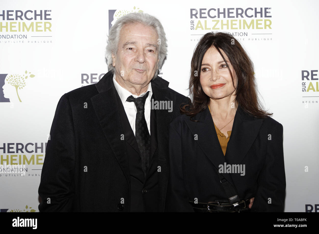 Paris, France. 18th Mar 2019. Pierre Arditi and Evelyne Bouix - Photocall of the 14th Gala 2019 of the Association for Alzheimer Research at the Olympia in Paris on March 18, 2019 Credit: Véronique PHITOUSSI/Alamy Live News Stock Photo