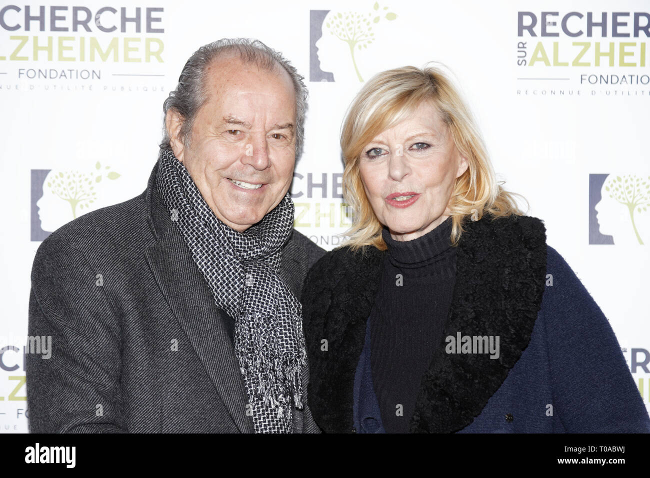 Paris, France. 18th Mar 2019. Christian Morin and Chantal Ladesou - Photocall of the 14th Gala 2019 of the Association for Alzheimer Research at the Olympia in Paris on March 18, 2019 Credit: Véronique PHITOUSSI/Alamy Live News Stock Photo