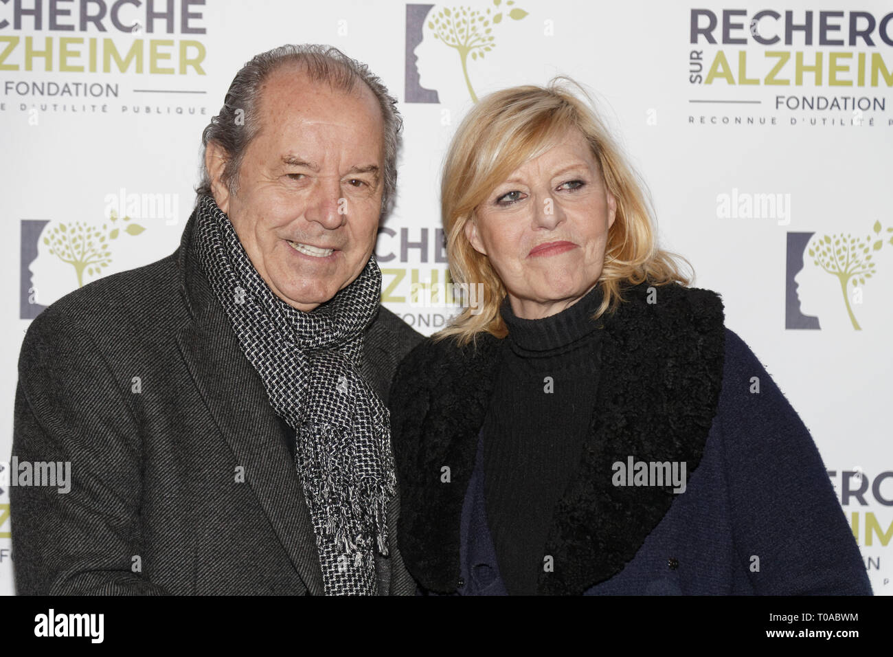 Paris, France. 18th Mar 2019. Christian Morin and Chantal Ladesou - Photocall of the 14th Gala 2019 of the Association for Alzheimer Research at the Olympia in Paris on March 18, 2019 Credit: Véronique PHITOUSSI/Alamy Live News Stock Photo