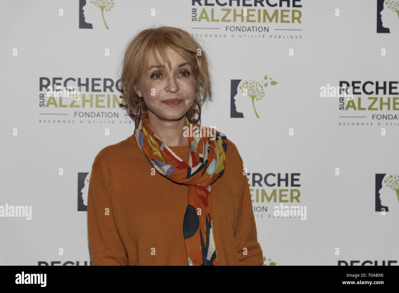 Paris, France. 18th Mar 2019. Fanny Cottençon - Photocall of the 14th Gala 2019 of the Association for Alzheimer Research at the Olympia in Paris on March 18, 2019 Credit: Véronique PHITOUSSI/Alamy Live News Stock Photo