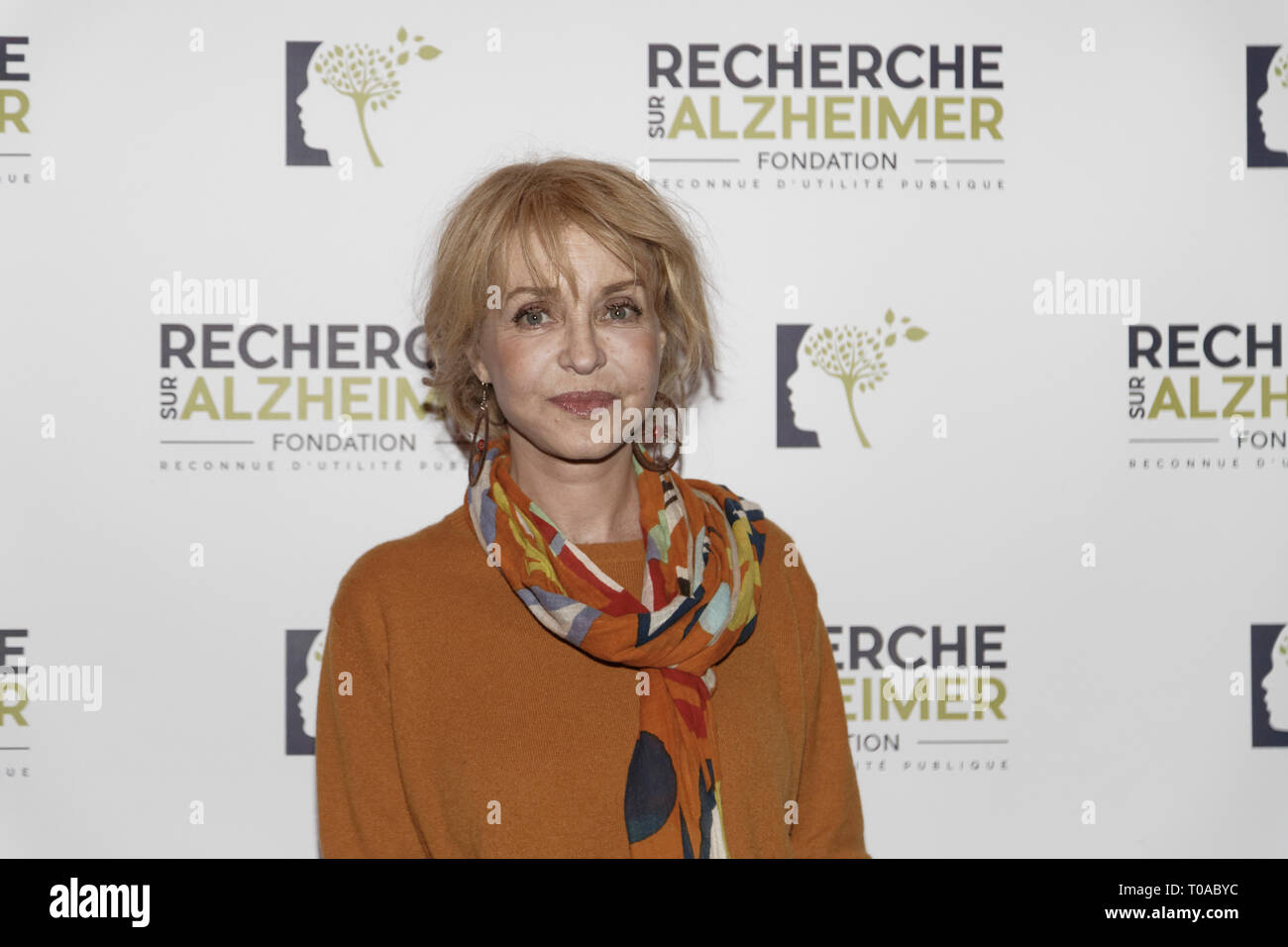 Paris, France. 18th Mar 2019. Fanny Cottençon - Photocall of the 14th Gala 2019 of the Association for Alzheimer Research at the Olympia in Paris on March 18, 2019 Credit: Véronique PHITOUSSI/Alamy Live News Stock Photo