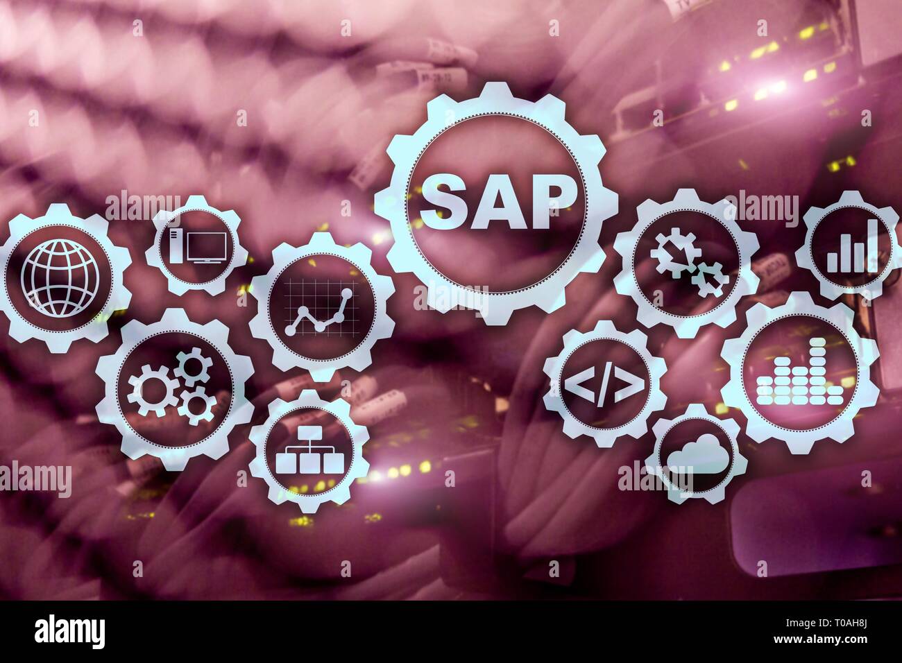 SAP System Software Automation concept on virtual screen data center ...