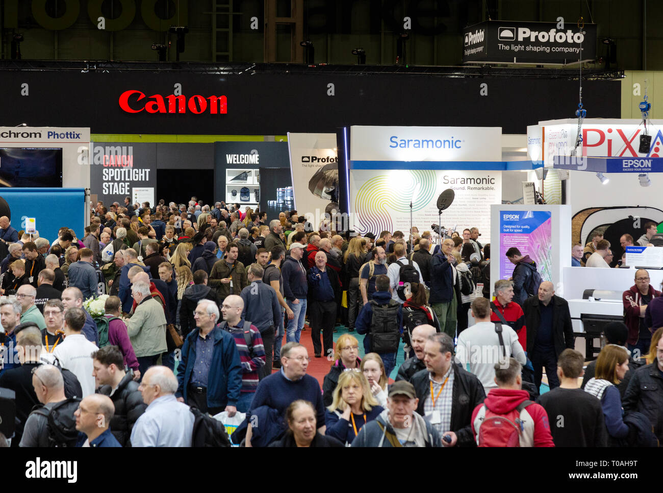 Crowds of people at The Photography Show, at the NEC ( National