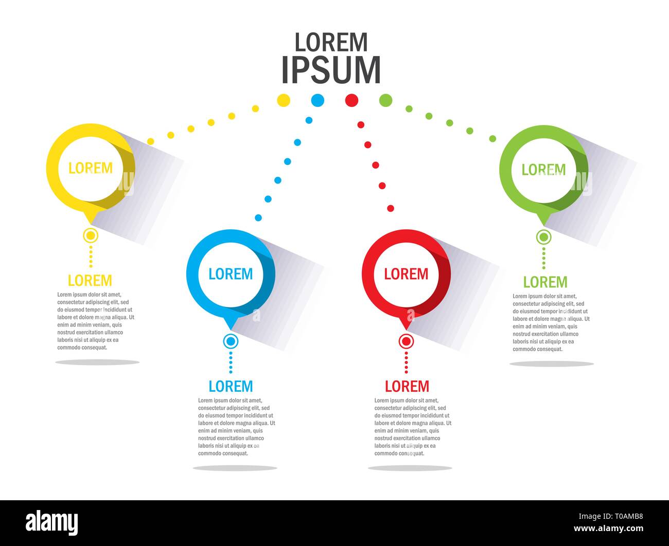 infographic with pointers and icons vector illustration design Stock ...