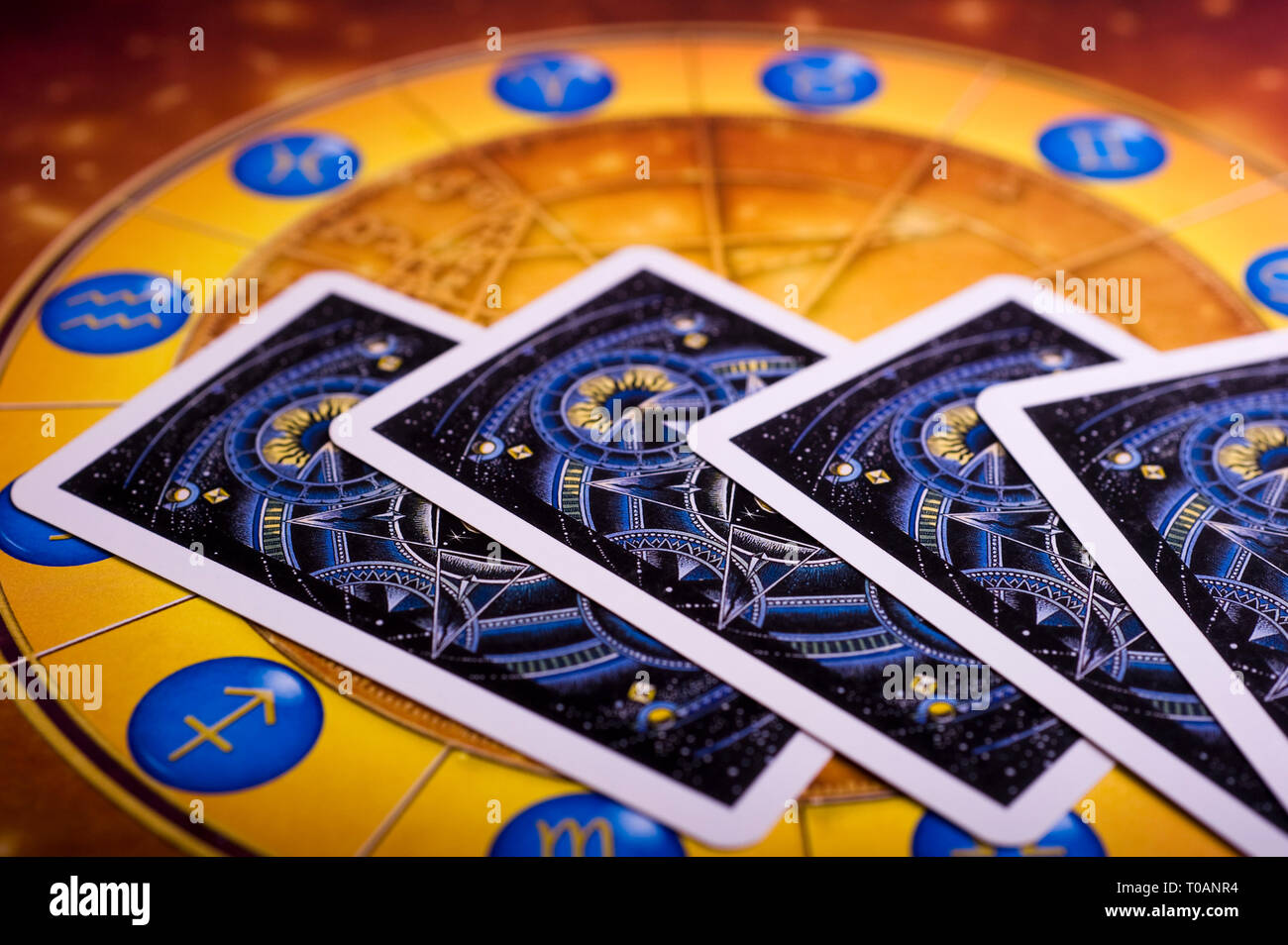 astrology and tarots cards Stock Photo Alamy