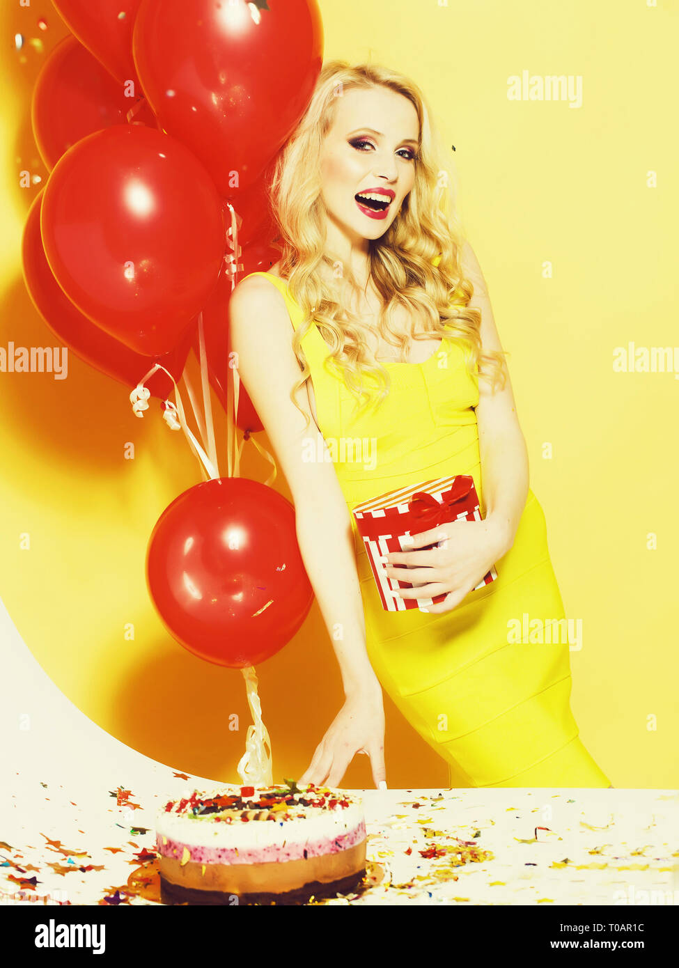 Happy birthday woman Stock Photo - Alamy