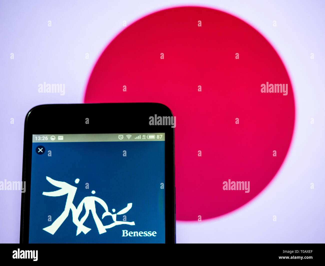 Benesse Holdings Inc Company Logo Seen Displayed On Smart Phone