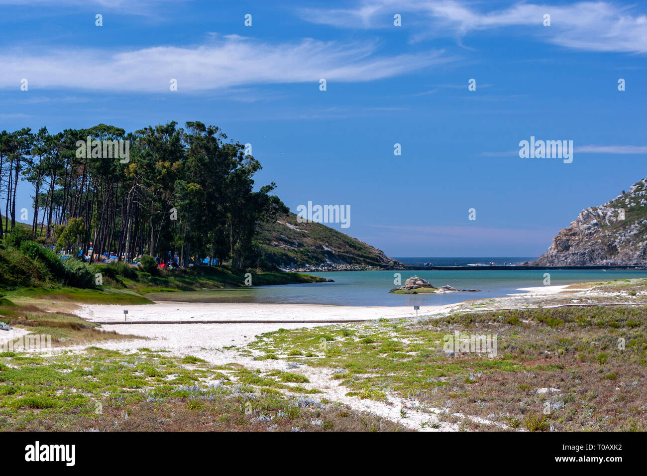 Cíes Islands, Ria de Vigo, Spain Stock Photo